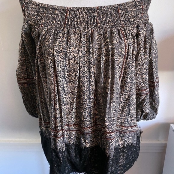 Anthropologie Vanessa Virginia • Augusta Off-Shoulder Lace Blouse - Picture 2 of 6